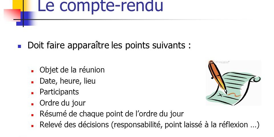 Rédaction compte rendu conseil municipal