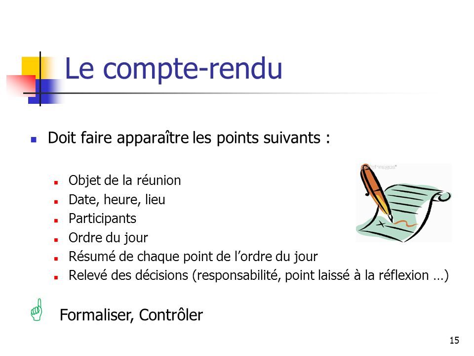 Rédaction compte rendu conseil municipal